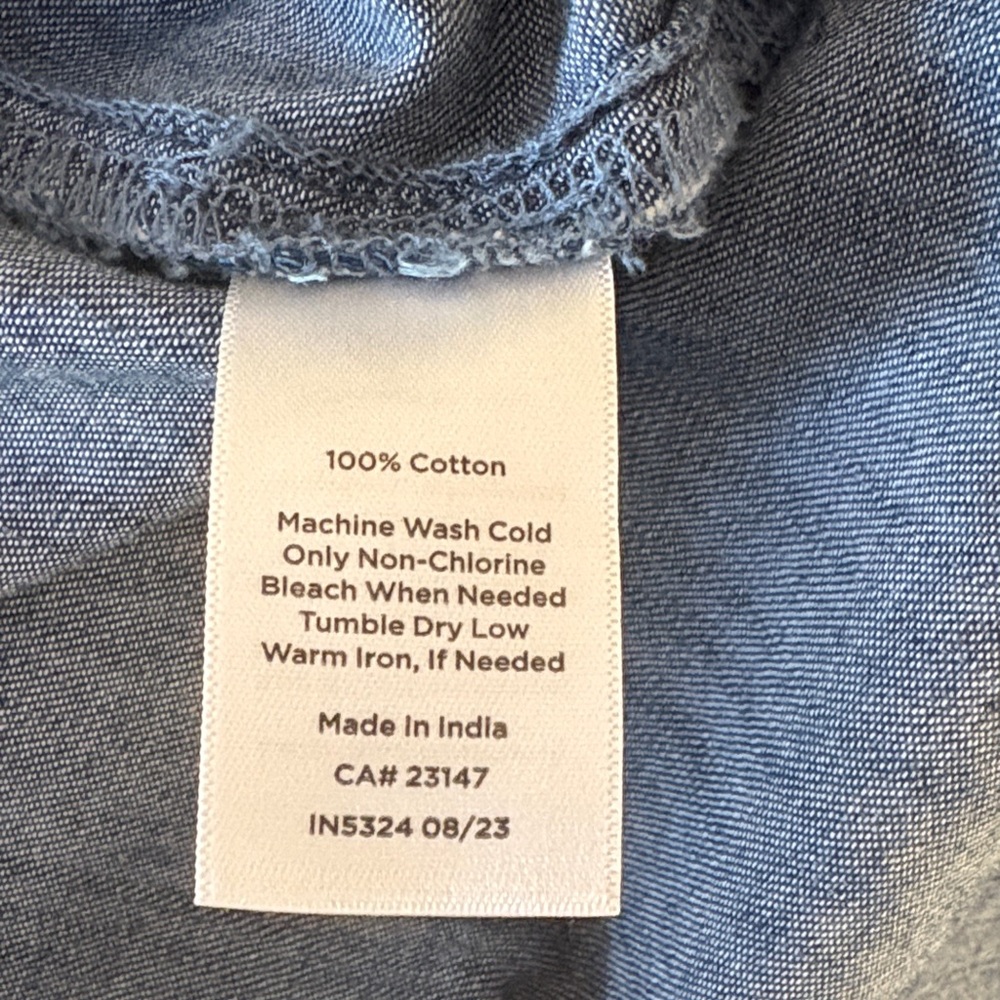 Talbots Chambray Button-Down Boyfriend Shirt - image 6